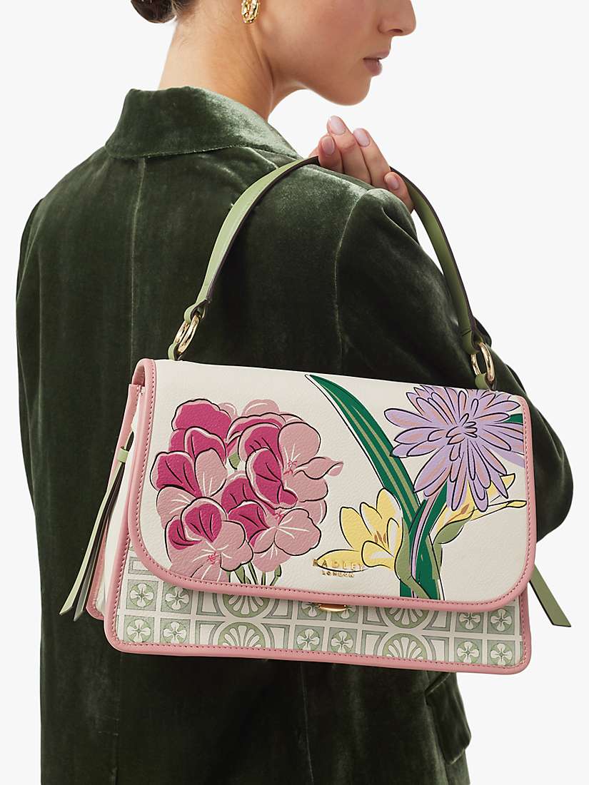 Buy Radley The Rhs Collection Medium Flapover Grab Bag, Chalk Online at johnlewis.com