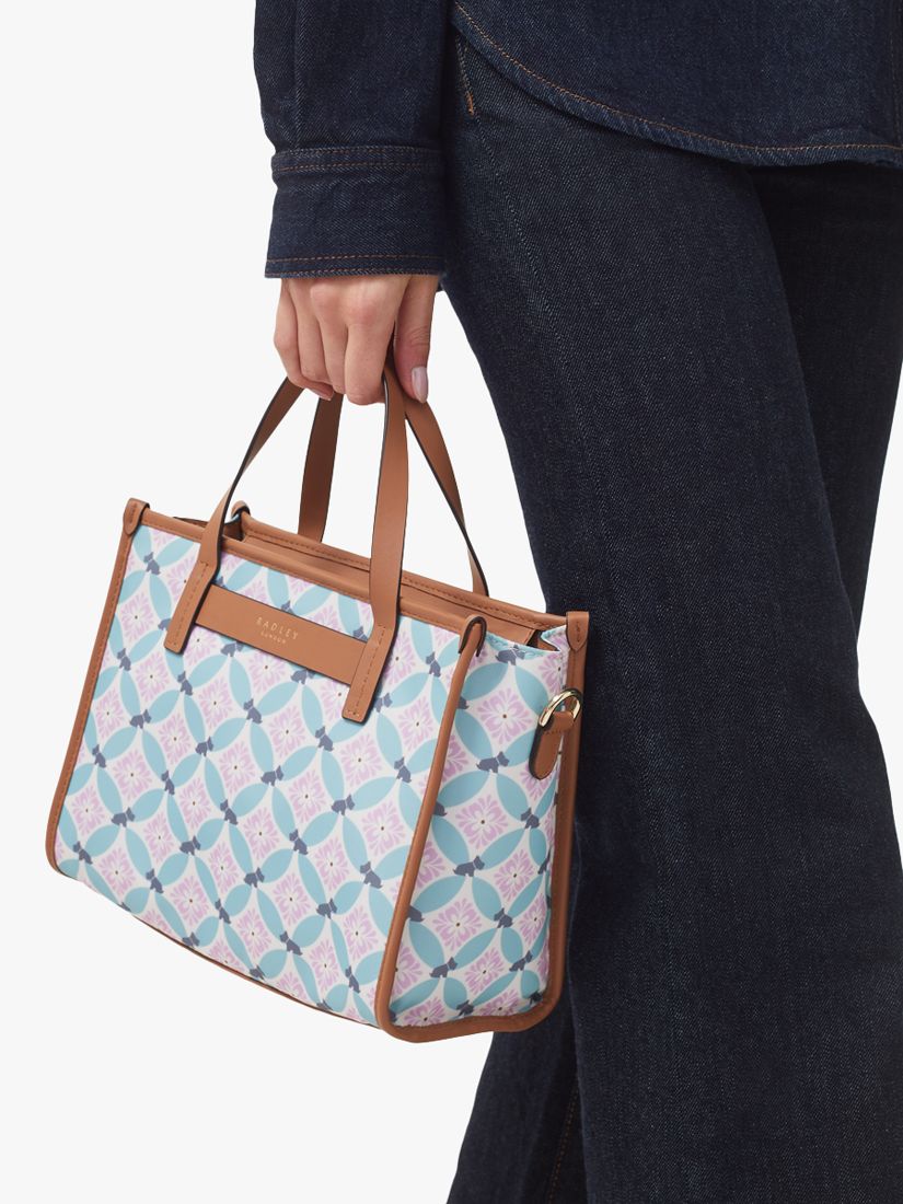 Buy Radley Willow Walk Spring Geometric Medium Grab Bag, Chalk/Multi Online at johnlewis.com