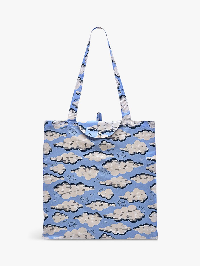 Radley Sketchy Clouds Responsible Foldaway Bag, Sky Blue, One Size