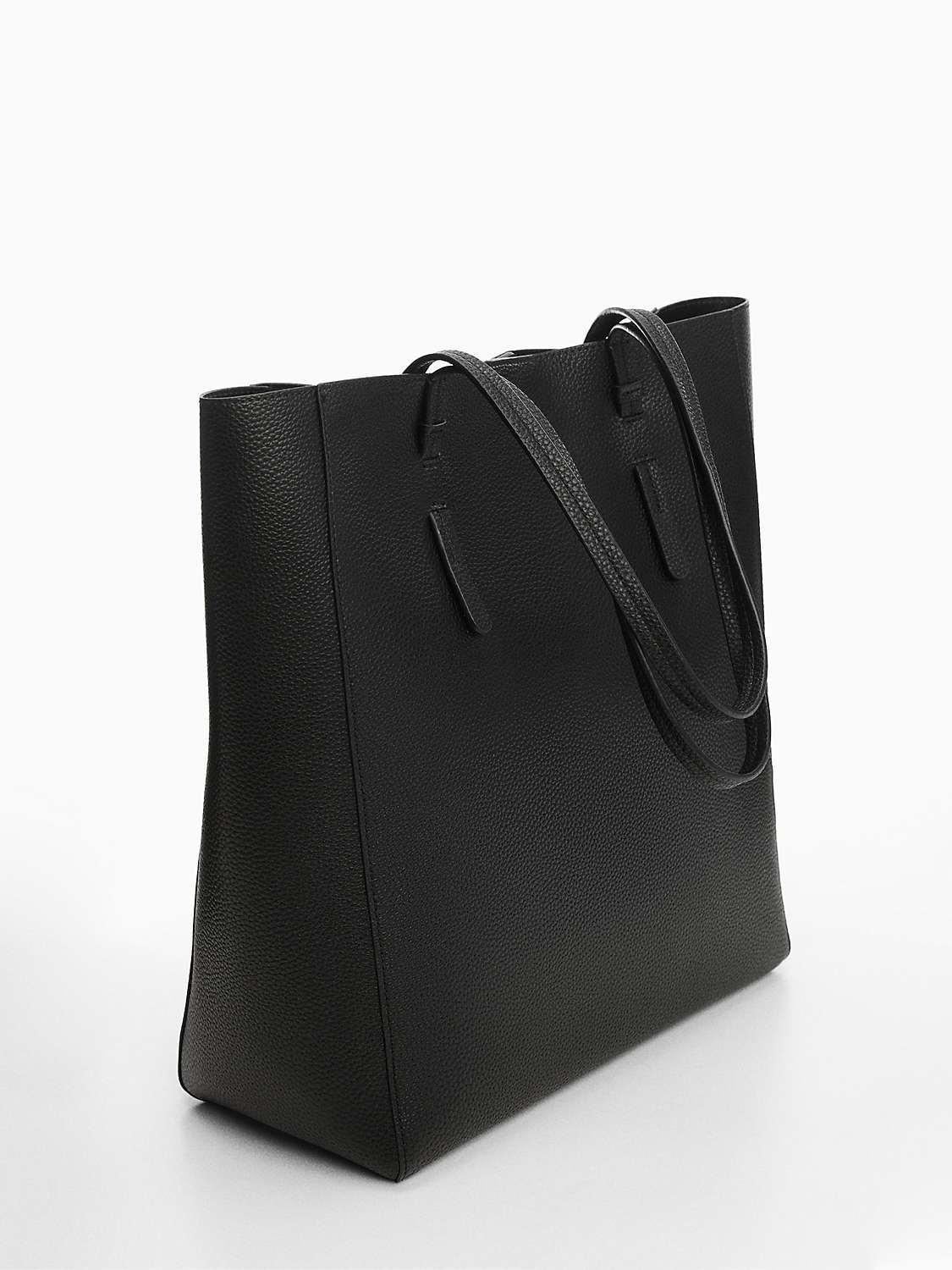 Buy Mango Peonia Tote Bag, Black Online at johnlewis.com