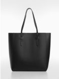 Mango Peonia Tote Bag, Black