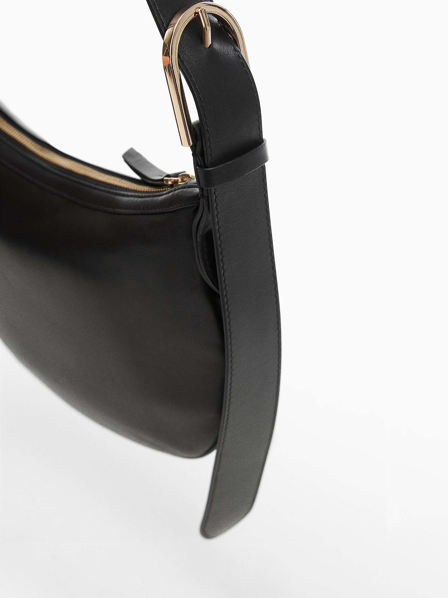 Buy Mango Ivory Small Leather Shoulder Bag Online at johnlewis.com