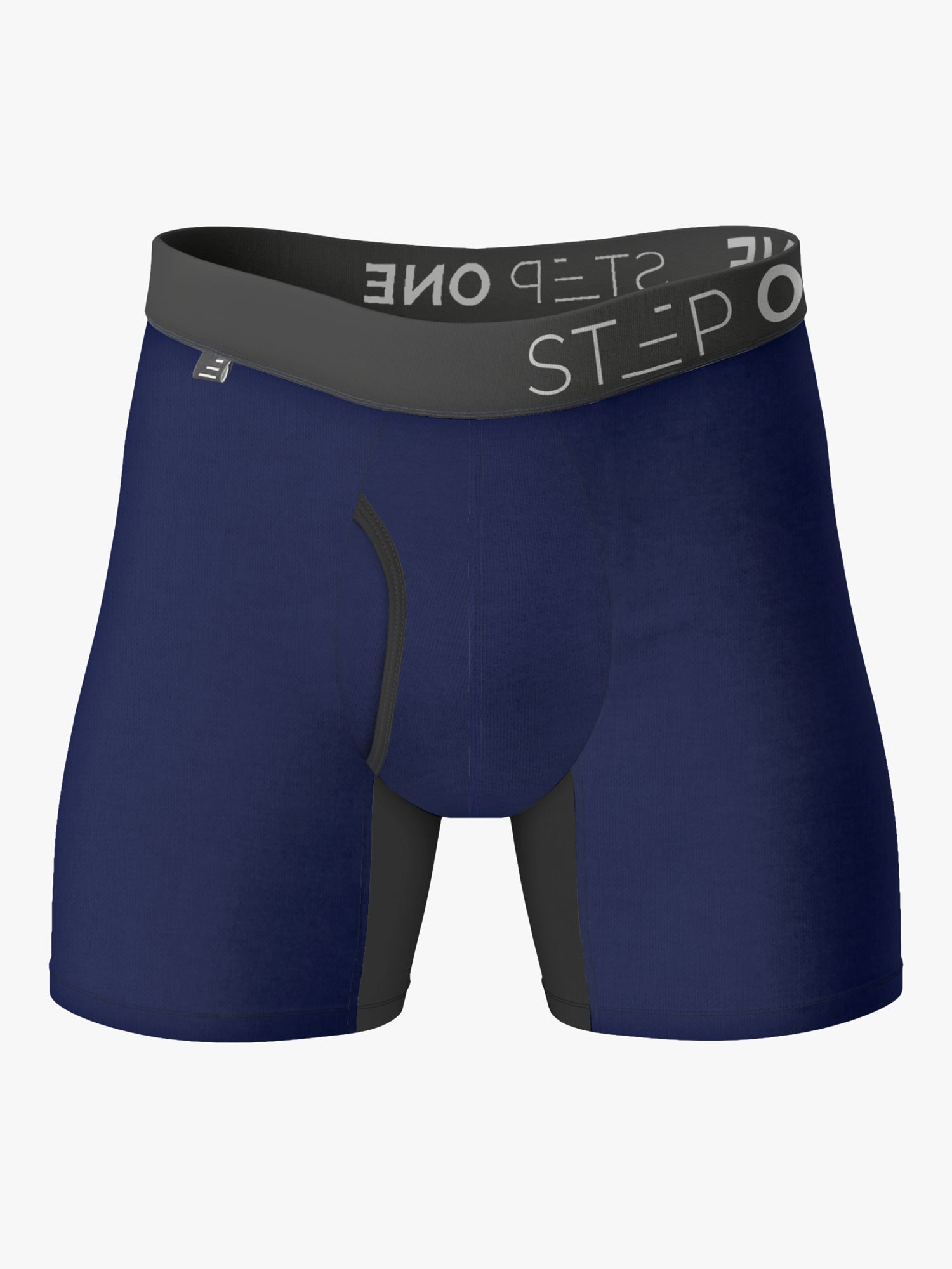 Step One Bamboo Boxer Briefs With Fly, Ahoy Sailor, XL
