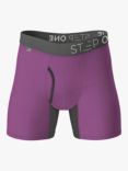 Step One Bamboo Boxer Briefs With Fly, Juicy Plums