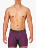 Step One Bamboo Boxer Briefs With Fly, Juicy Plums
