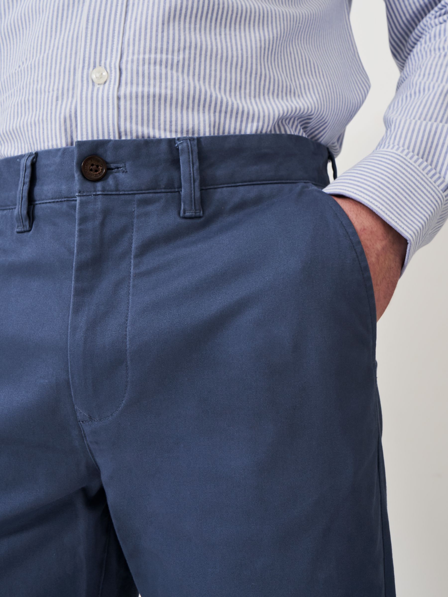 Crew Clothing Slim Fit Chinos, Bright Blue at John Lewis & Partners