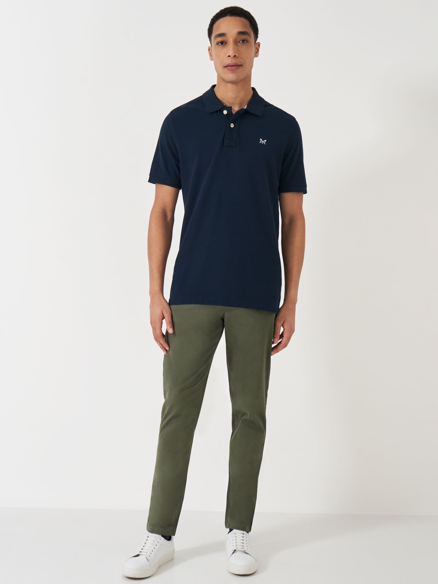 Crew Clothing Slim Fit Chinos, Green, 40L