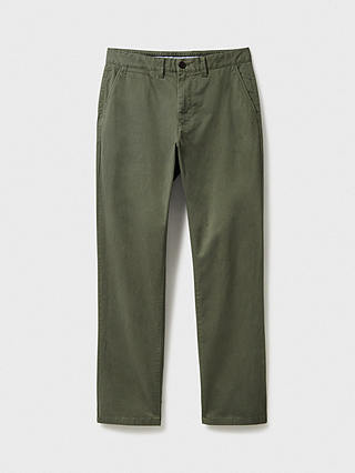Crew Clothing Straight Fit Chinos, Mid Green
