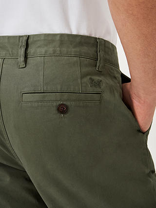 Crew Clothing Straight Fit Chinos, Mid Green