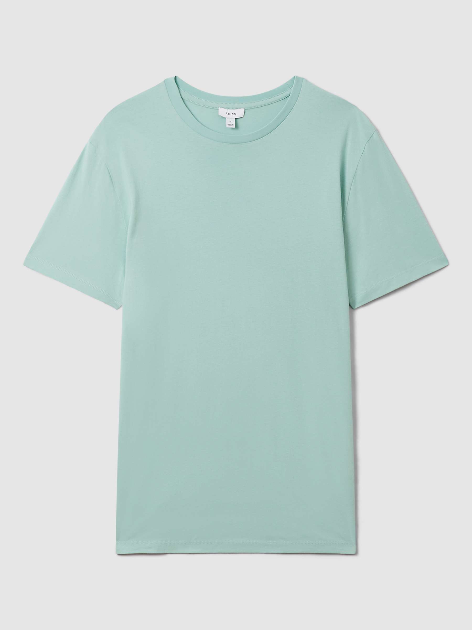 Buy Reiss Cotton Crew Neck T-Shirt, Ocean Green Online at johnlewis.com
