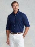 Ralph Lauren Big & Tall Long Sleeve Linen Shirt, Newport Navy