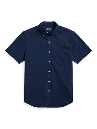Ralph Lauren Custom Fit Seersucker Shirt, Navy