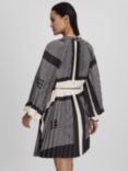 Reiss Bay Stripe Shirt Dress, Black/White