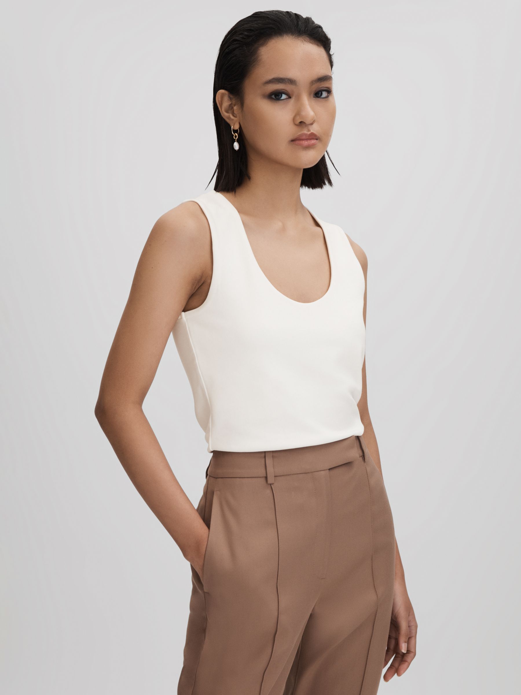 Ivory Plus Soft Ribbed Cami Top