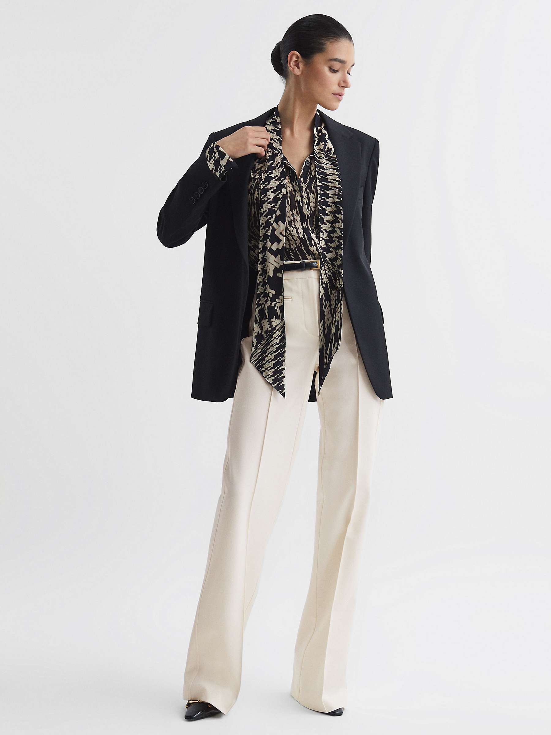 Buy Reiss Petite Claude Flared Trousers Online at johnlewis.com