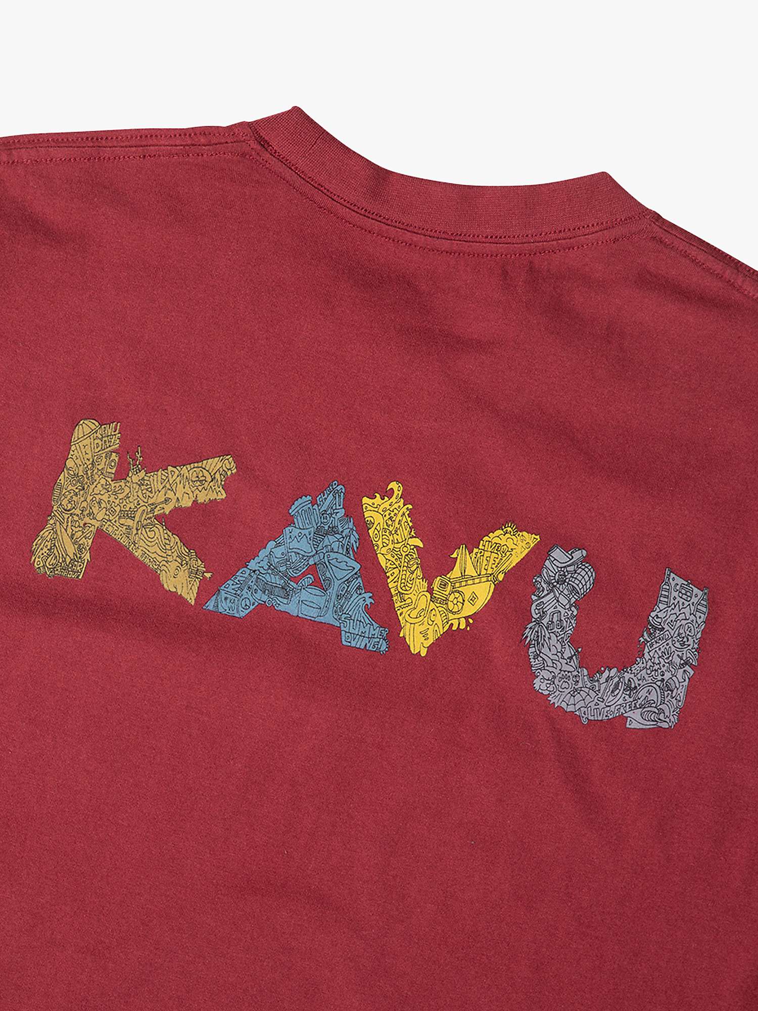Buy KAVU Doddle Days Organic Cotton Short Sleeve T-Shirt, Port Online at johnlewis.com