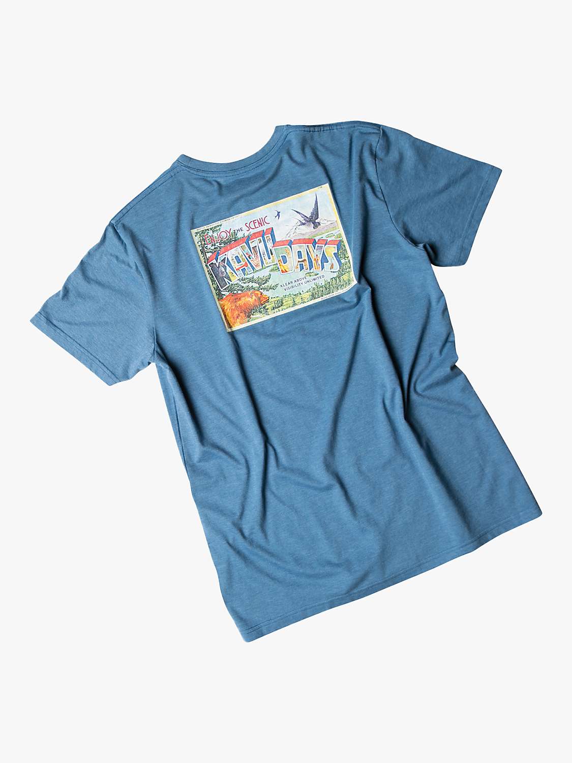 Buy KAVU Post Out T-Shirt, Steel Blue Online at johnlewis.com