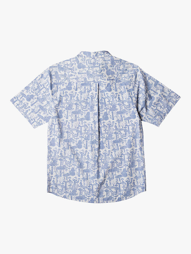 KAVU Topspot Reverse Print Short Sleeve Shirt, Mushroom Forest