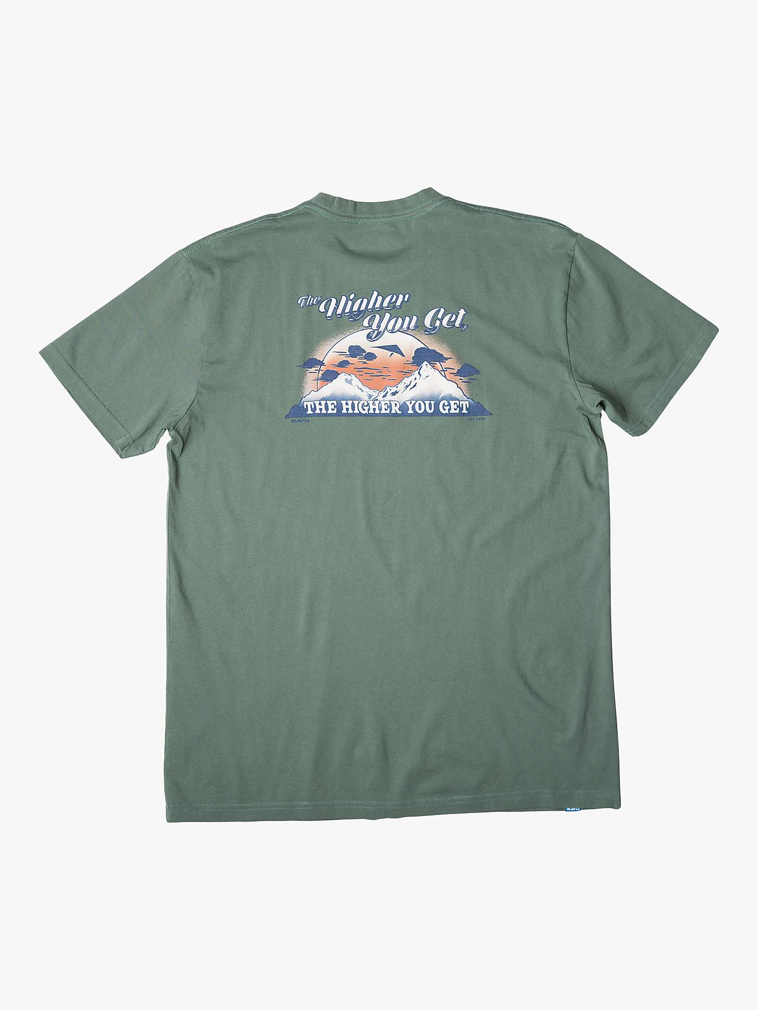 Buy KAVU Get It Short Sleeve T-Shirt, Green Online at johnlewis.com
