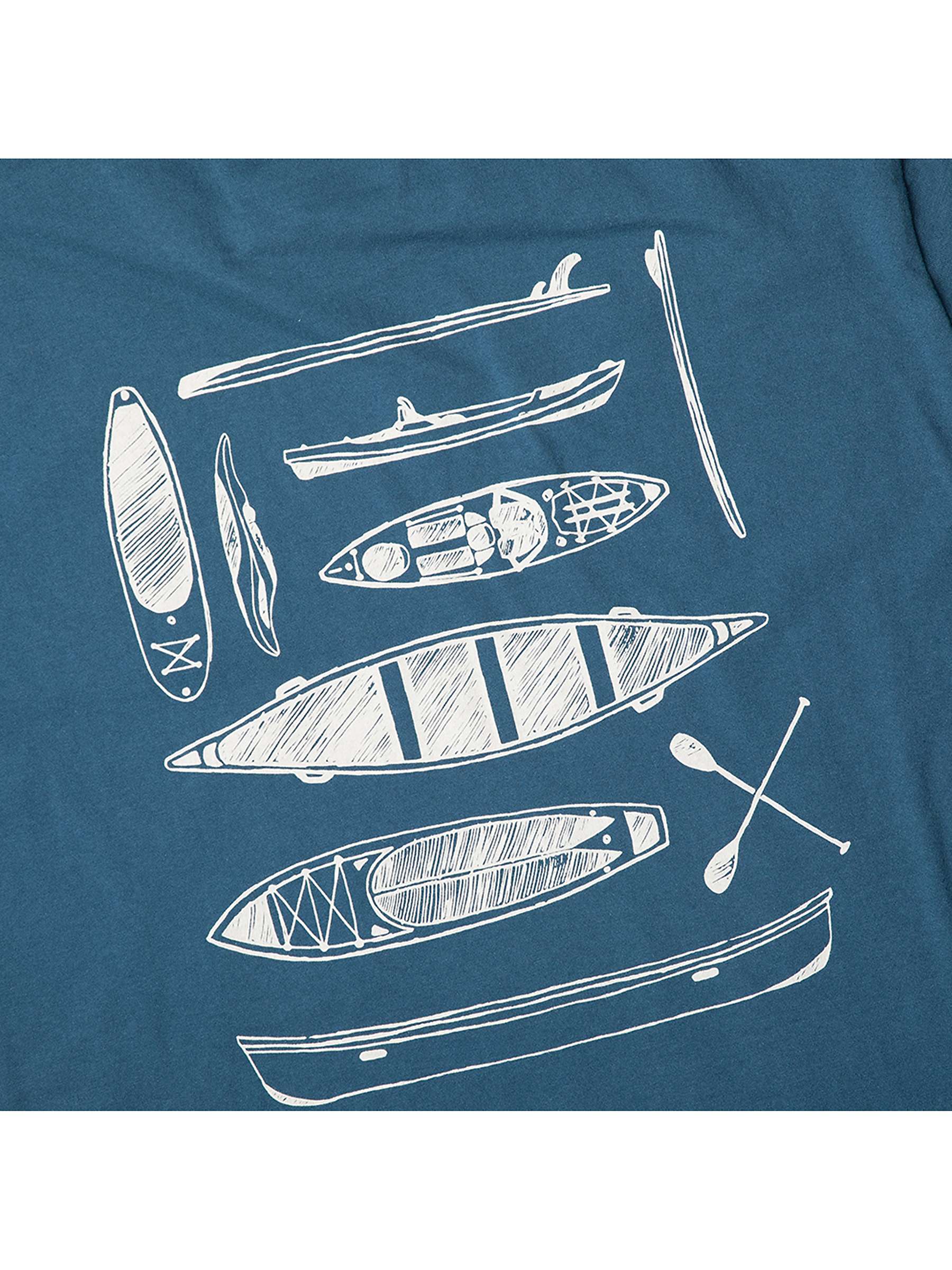 Buy KAVU Paddle Out Organic Cotton T-Shirt, Blue Online at johnlewis.com