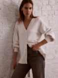 Mint Velvet Wool Blend Belted Cardigan, Cream