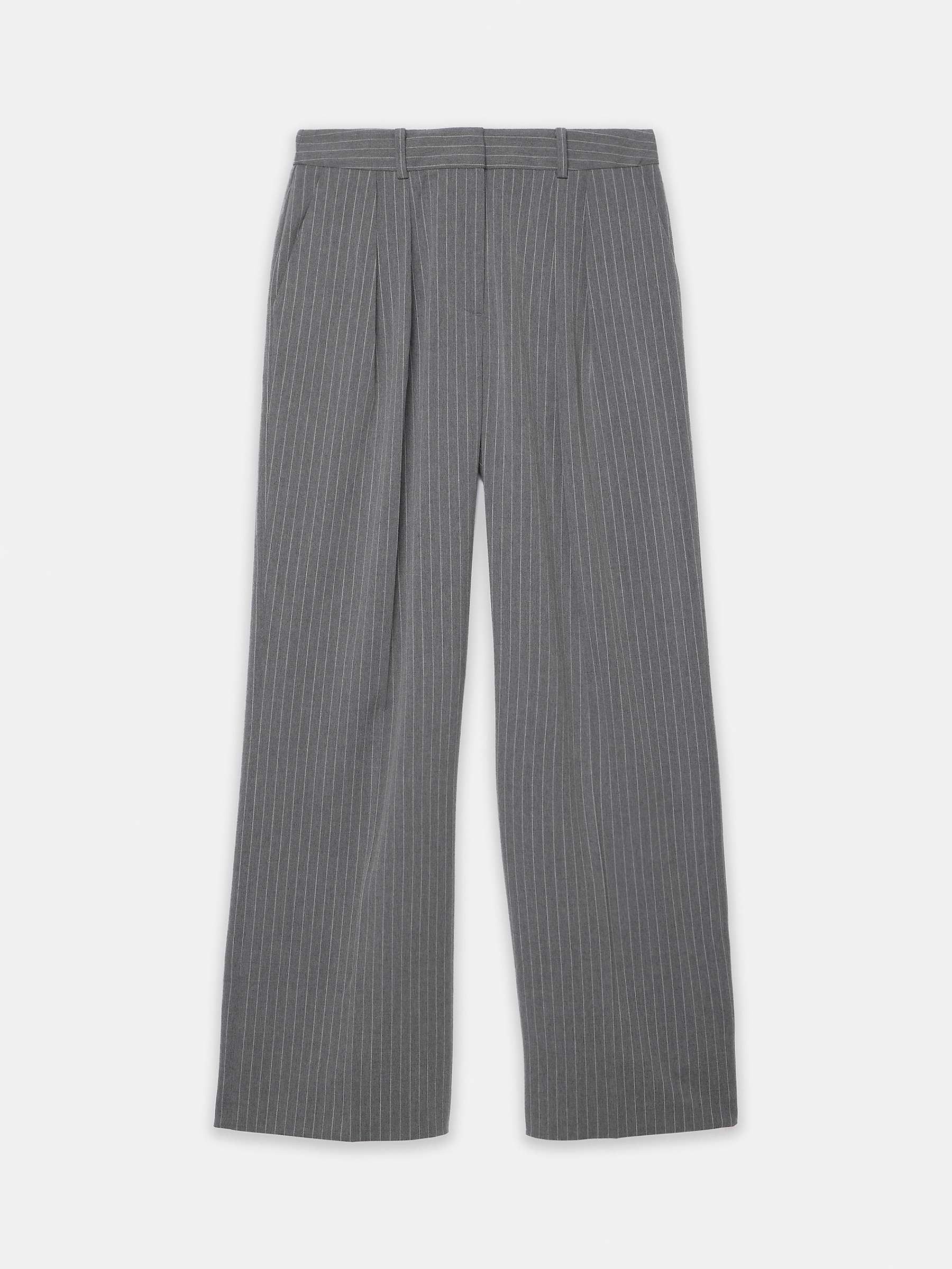 Buy Mint Velvet Pinstripe Wide Leg Trousers, Grey Light Online at johnlewis.com