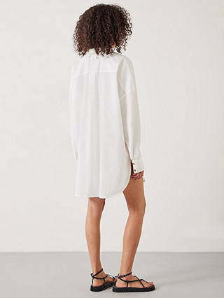 HUSH Skye Beach Shirt Dress, White