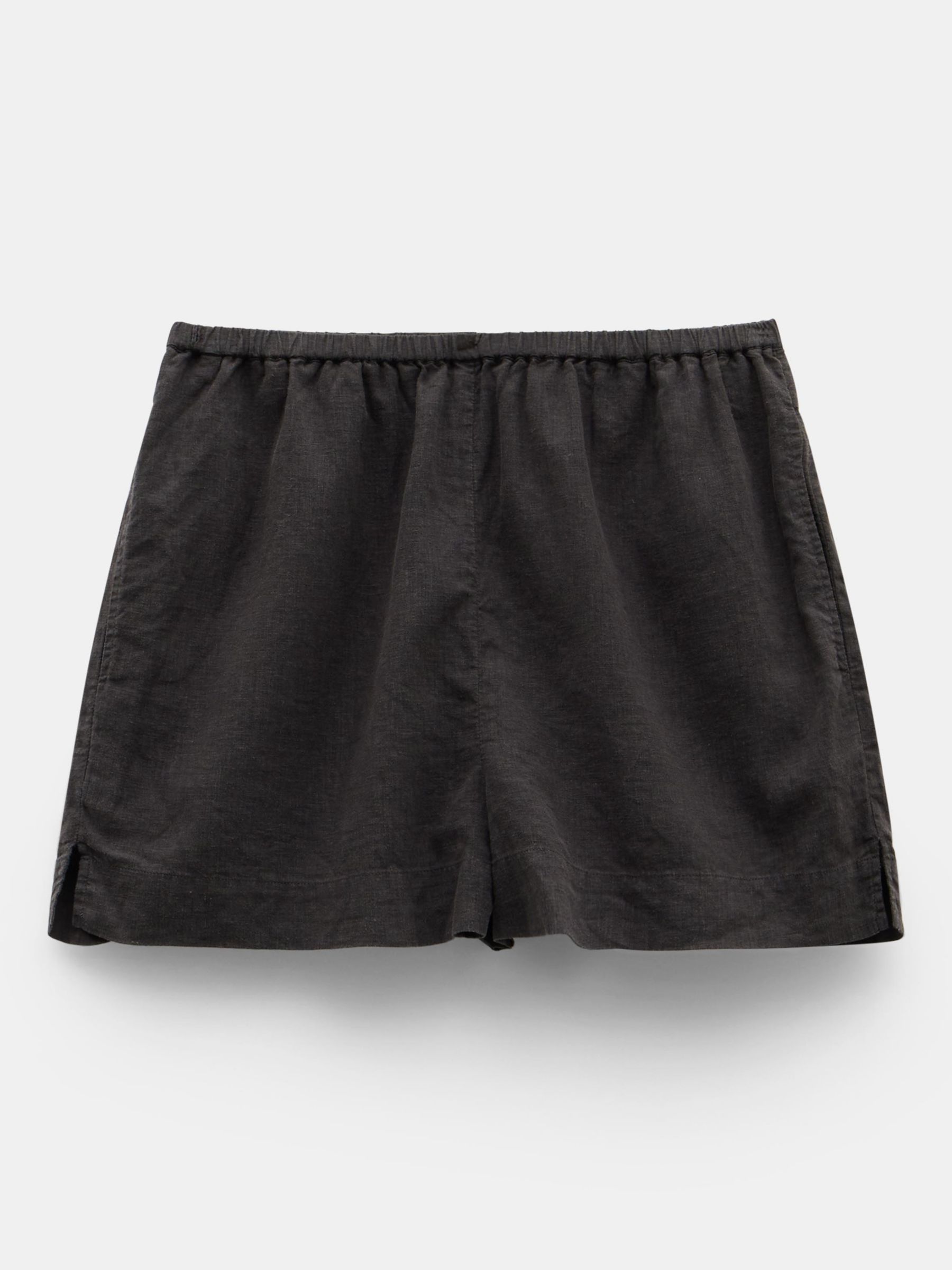 HUSH Lana Linen Blend Beach Shorts, Washed Black, L