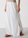 HUSH Elodie Wide Leg Beach Trousers, White