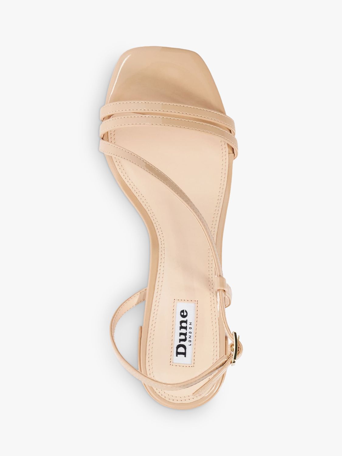 Dune Maryanna Patent Block Heel Sandals, Blush, EU36