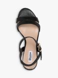 Dune Merisa Block Heel Sandals, Black