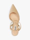 Dune Classical Slingback Mid Heel Court Shoes, Blush, Blush-synthetic