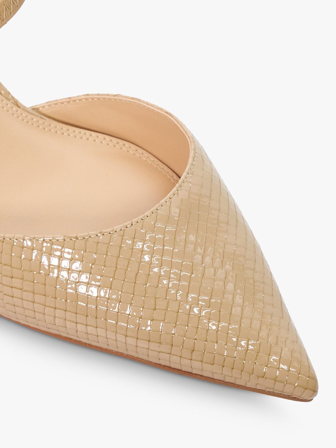 Dune Classical Slingback Mid Heel Court Shoes, Blush, EU36