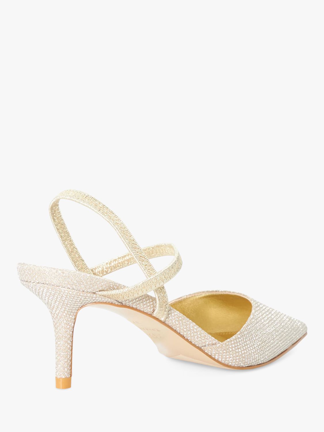 Dune Classical Elasticated Court Shoes, Gold at John Lewis & Partners