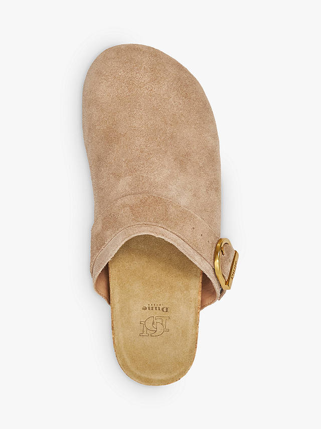 Dune Gracella Suede Footbed Mules, Taupe