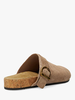 Dune Gracella Suede Footbed Mules, Taupe