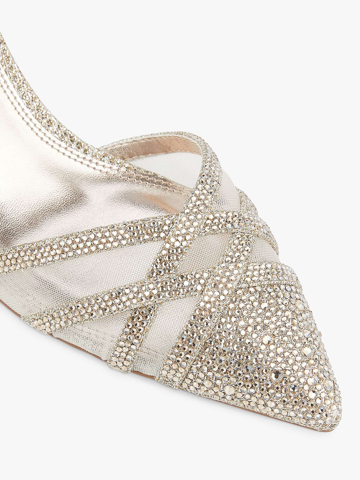 Buy Dune Composed Embellished Kitten Heel Court Shoes, Gold Online at johnlewis.com