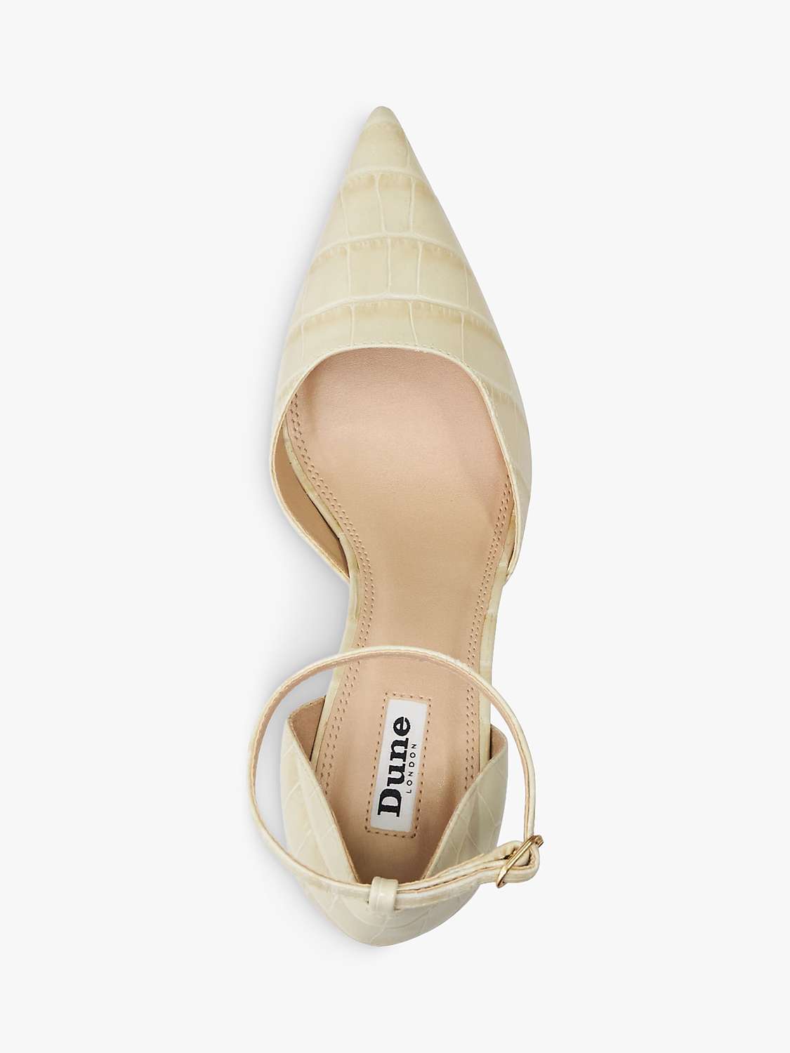Buy Dune Characters Leather Court Shoes, Cream Online at johnlewis.com