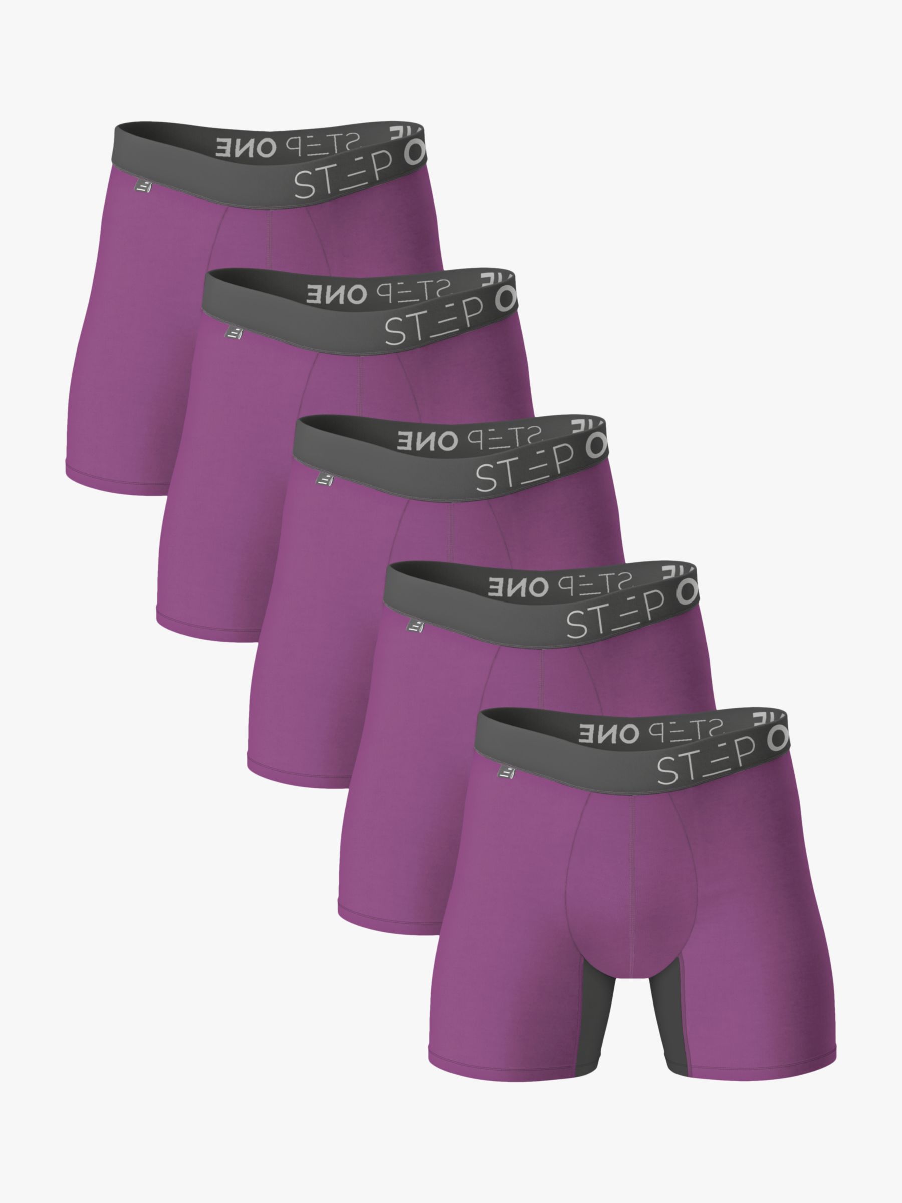 Step One Bamboo Trunks, Pack of 5, Juicy Plums at John Lewis