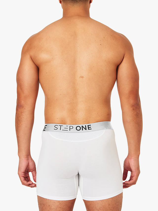 Step One Bamboo Boxer Briefs With Fly, Pack of 3, Snow Balls
