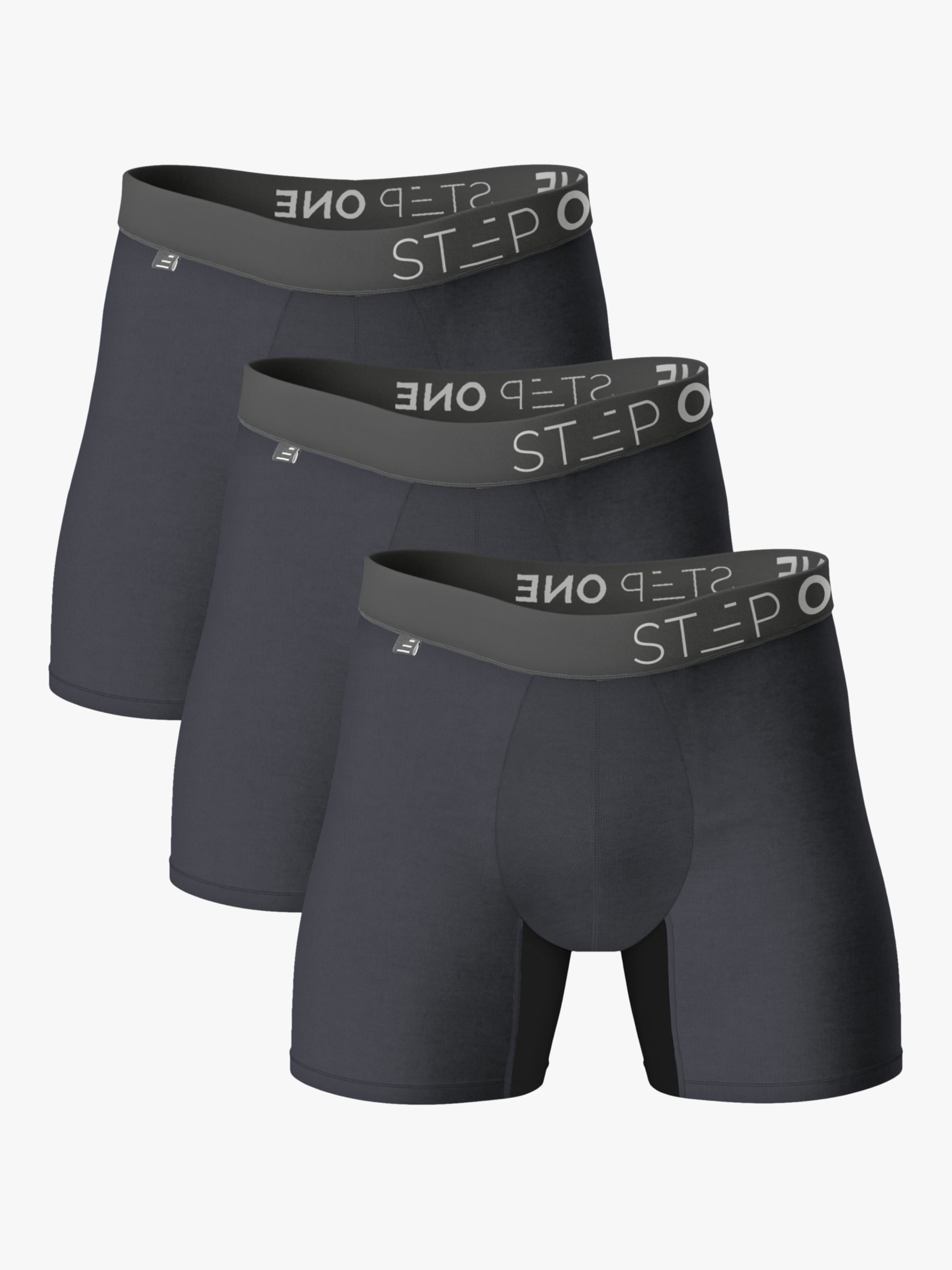 Step One Men's Bamboo Underwear Boxer Brief - Snow Worries - Snow