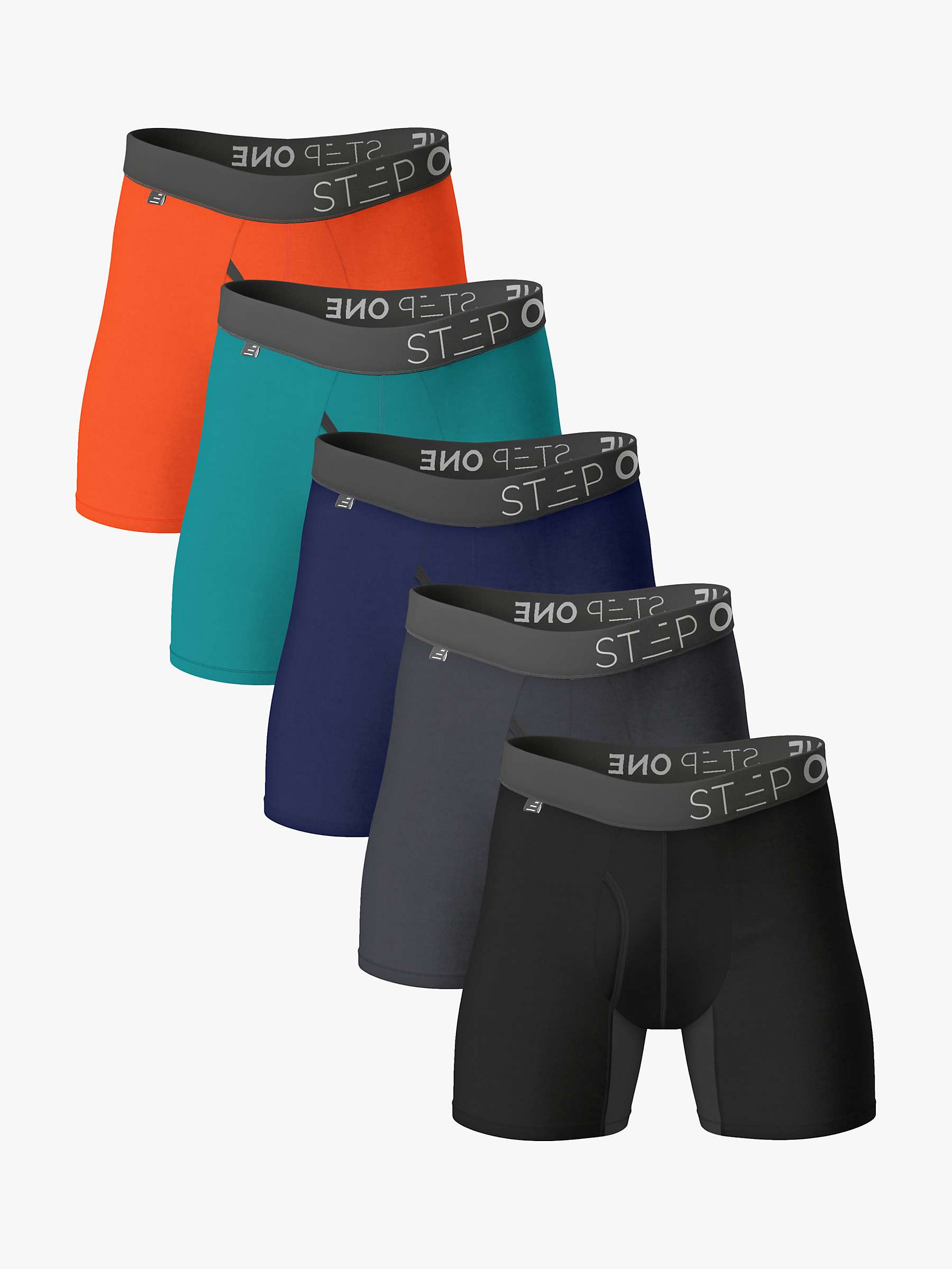 Buy Step One Bamboo Boxer Briefs, Pack of 5, Multi Online at johnlewis.com