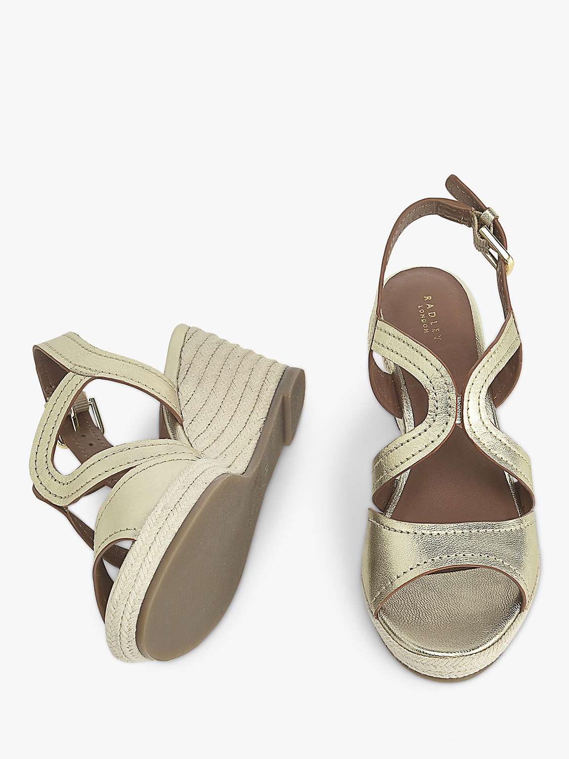 Buy Radley Florence Close Leather Wedge Sandals Online at johnlewis.com