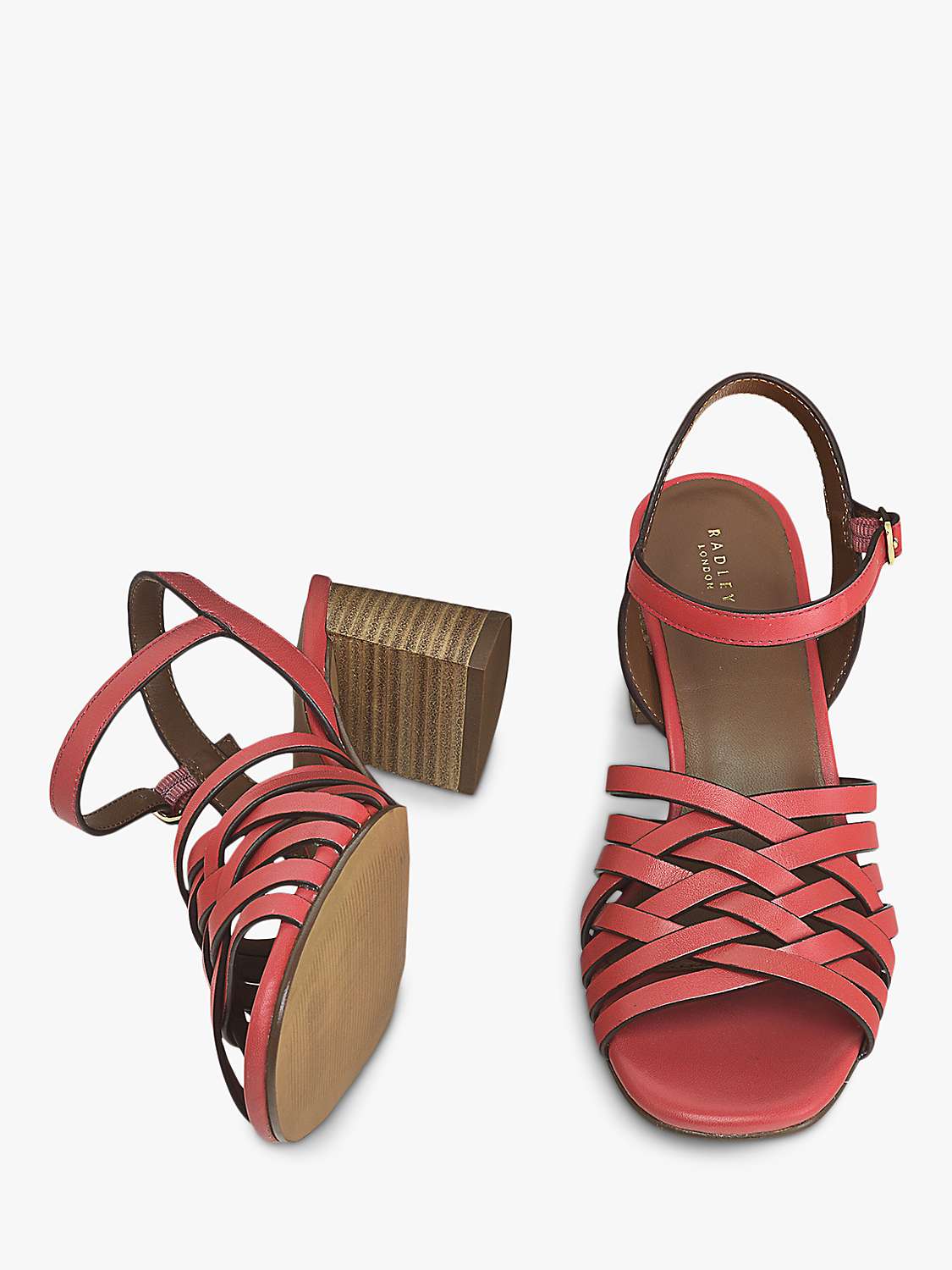 Buy Radley Crossways Road Leather Woven Strap Sandals Online at johnlewis.com