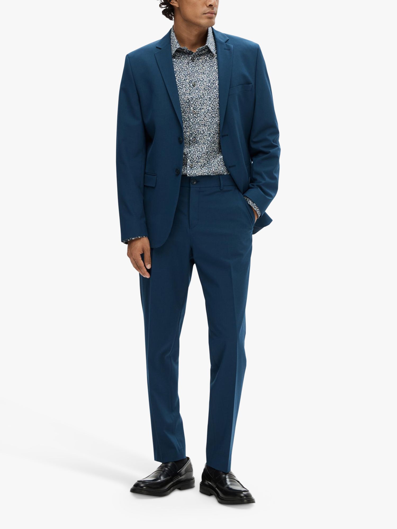 Buy SELECTED HOMME Liam Tailored Trousers, Blue Online at johnlewis.com