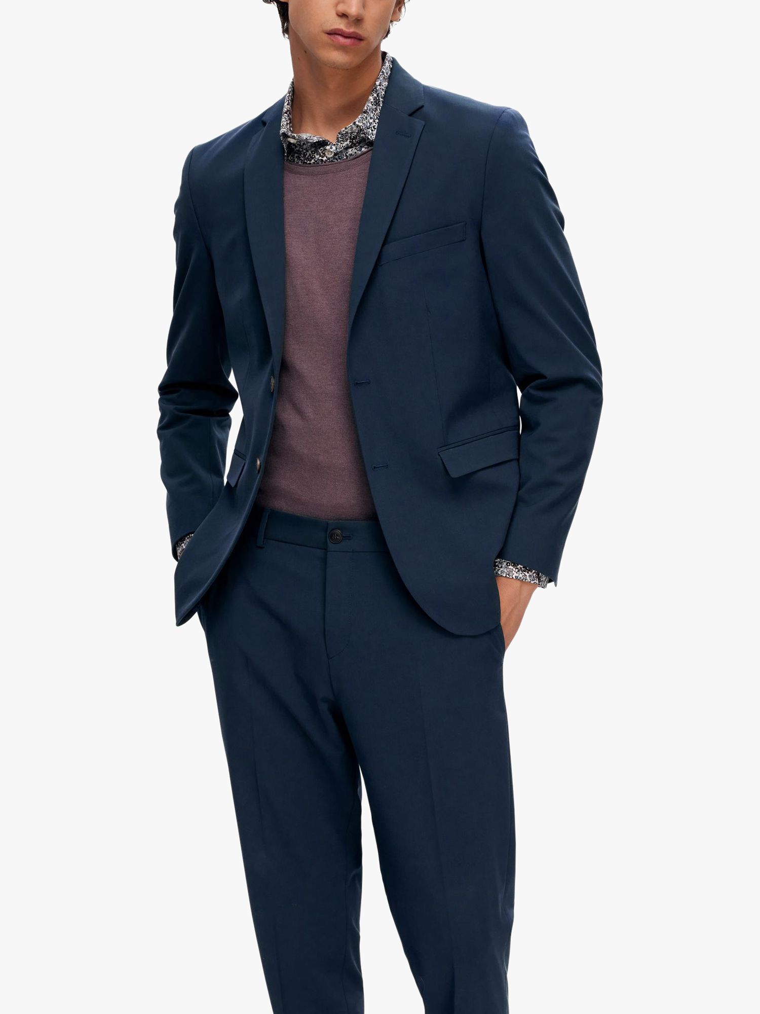 SELECTED HOMME Liam Suit Blazer, Navy at John Lewis & Partners