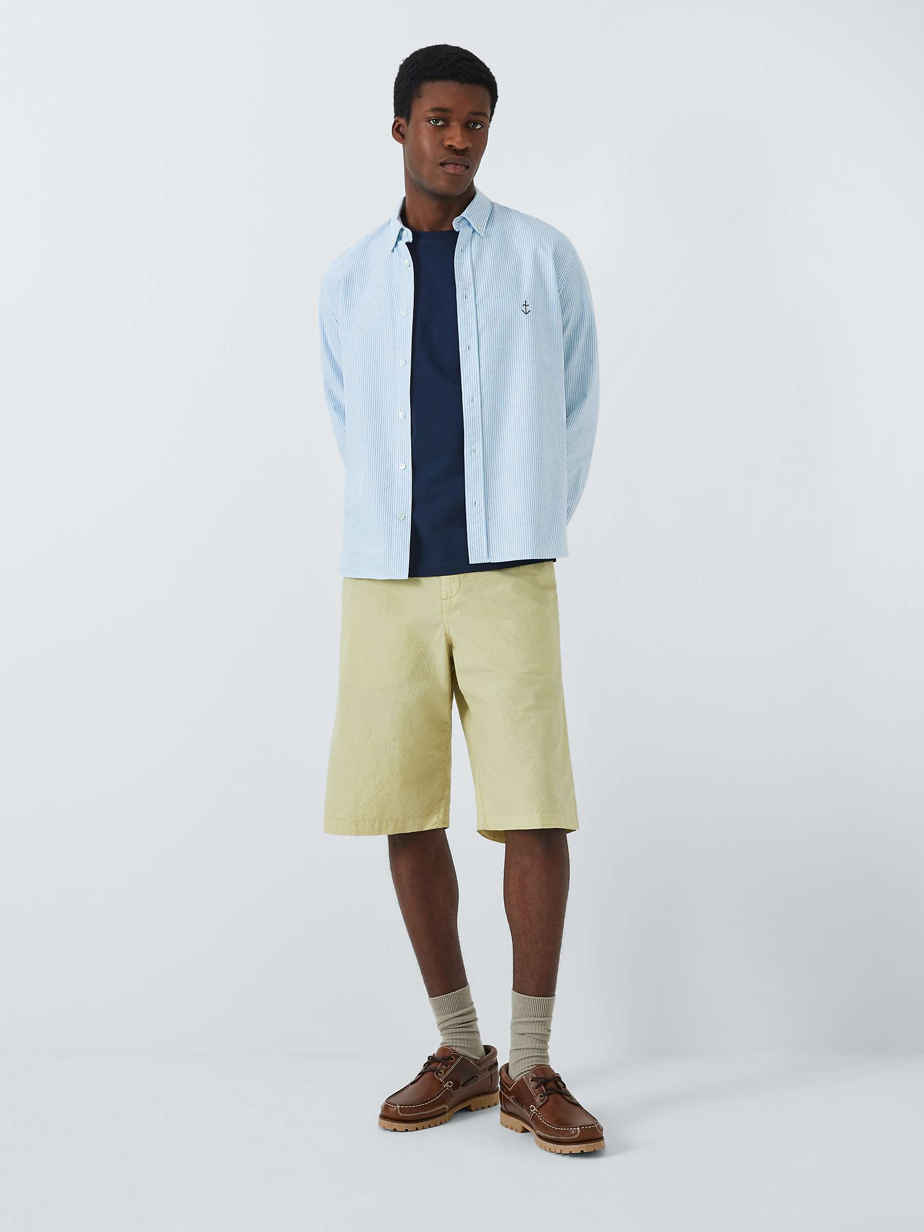 Buy La Paz Button Down Long Sleeve Stripe Shirt, Blue/White Online at johnlewis.com