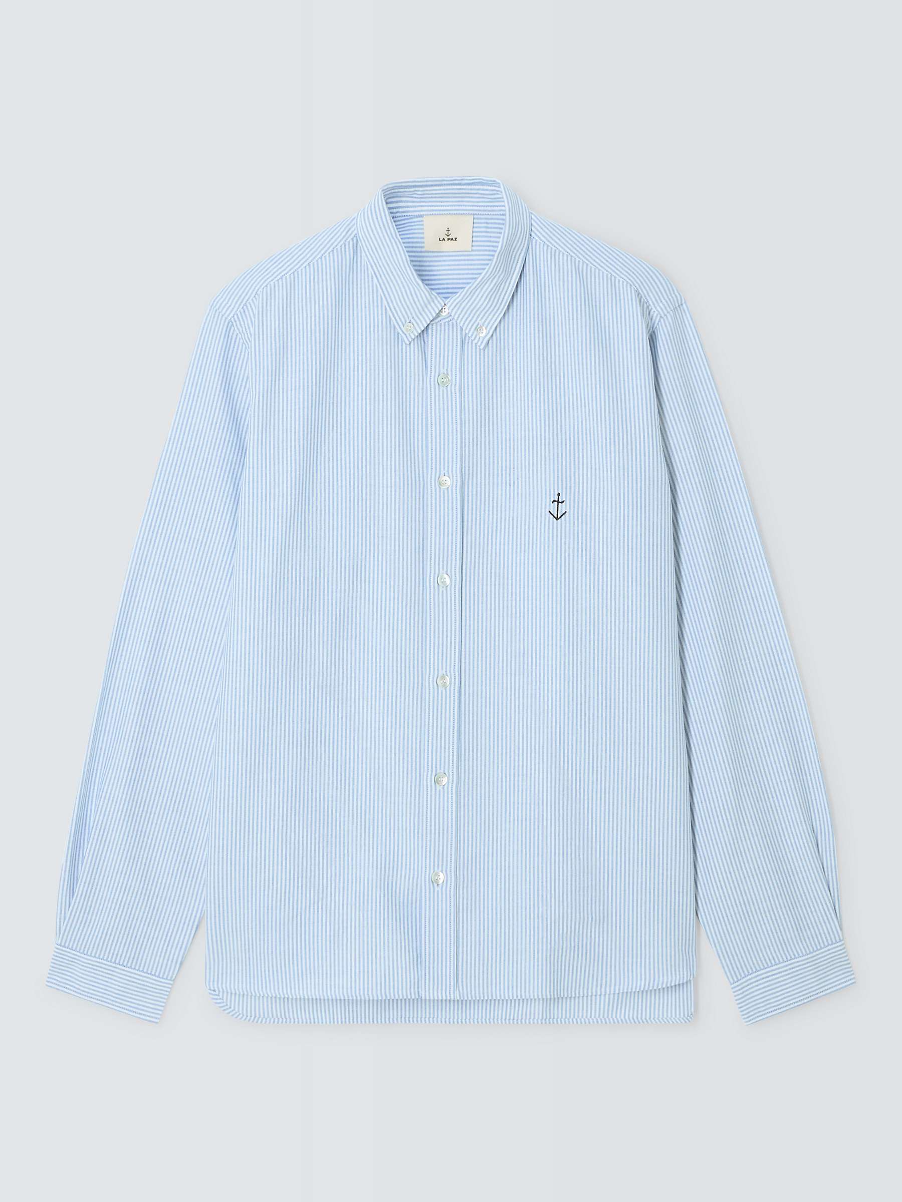 Buy La Paz Button Down Long Sleeve Stripe Shirt, Blue/White Online at johnlewis.com