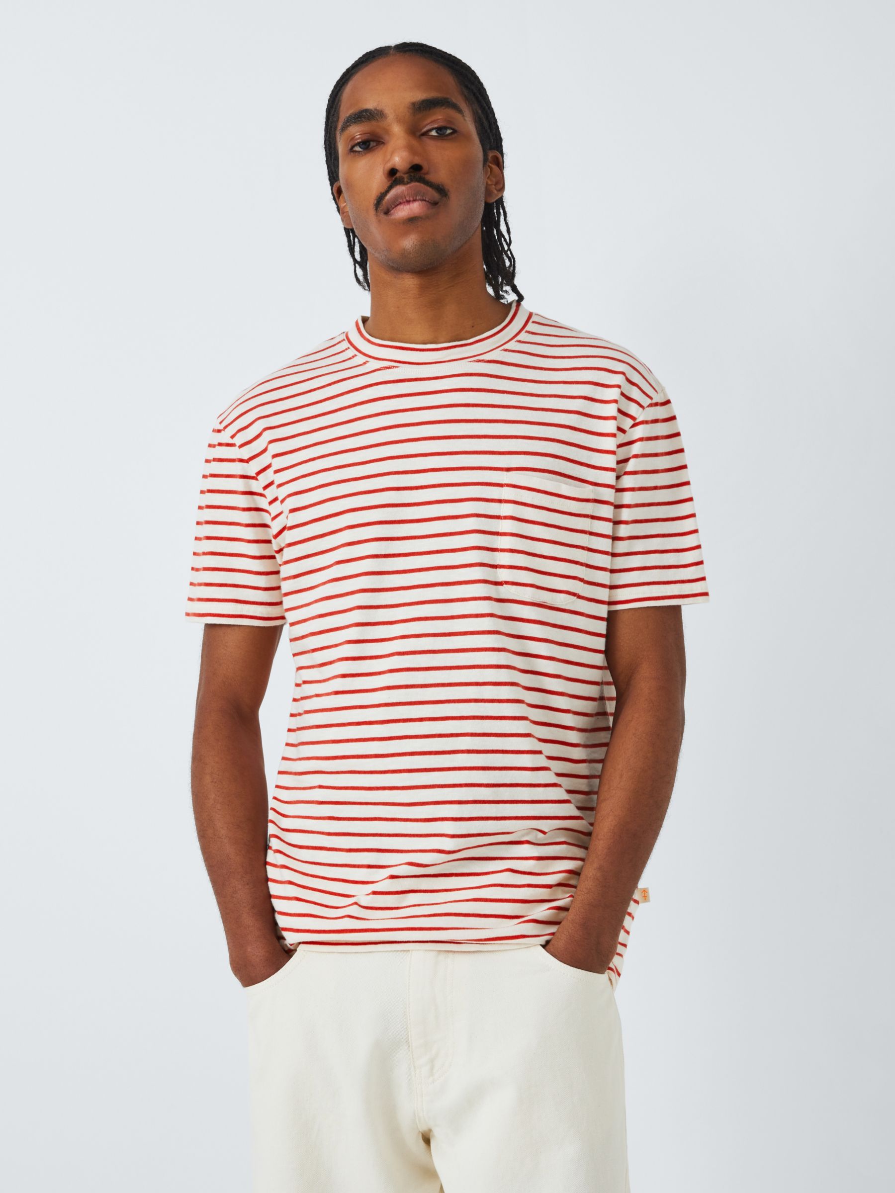 La Paz Pocket Stripe T-Shirt, Red/Multi, S