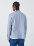 La Paz Cotton Worker Jacket, Blue Stripes